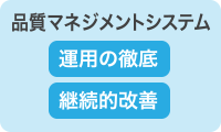 品質マネジメントシステム：運用の徹底、継続的改善